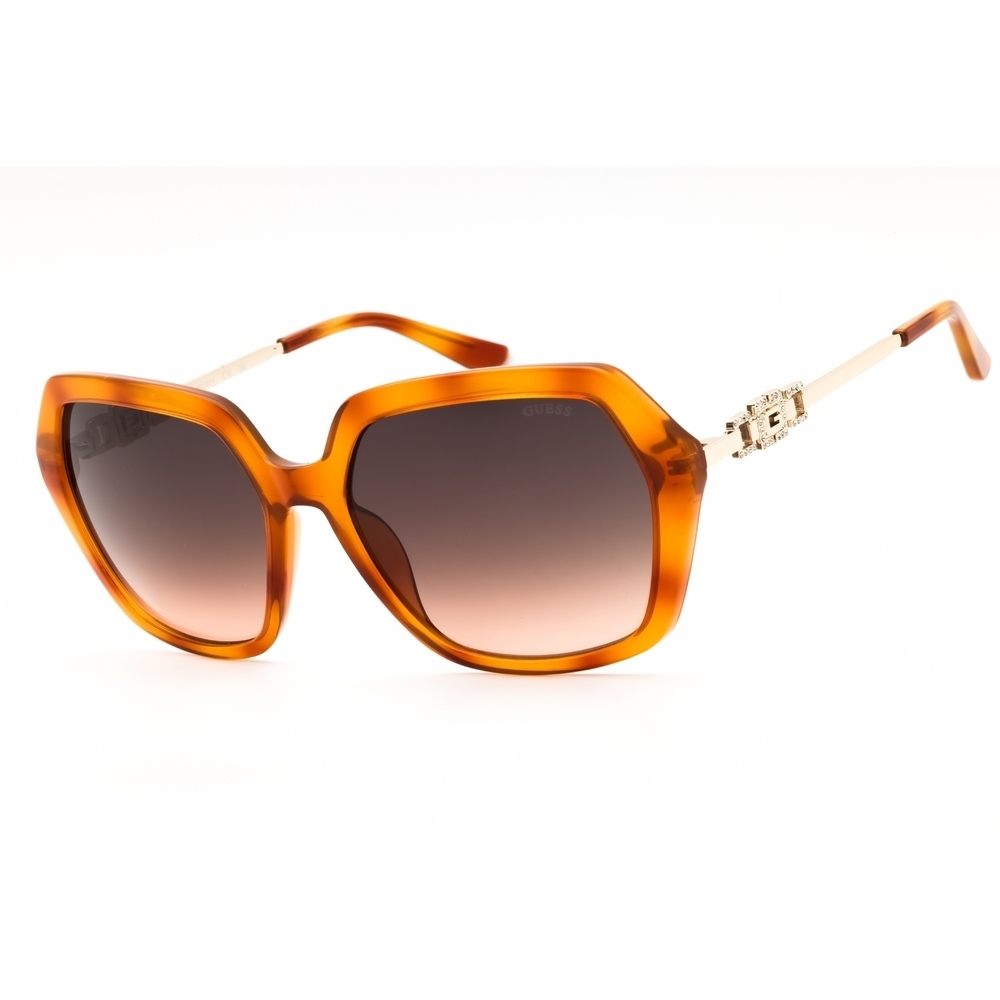 NWT Guess GU00267-53F Blonde Havana Oversized 57mm Sunglasses